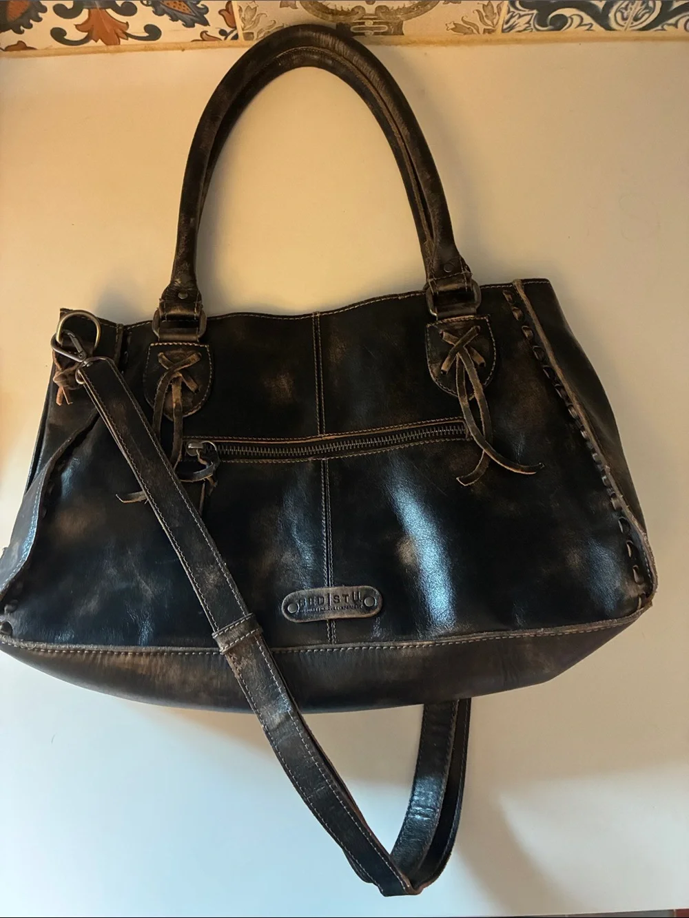 BED|STU Rockababy Black Leather Bag